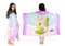 BANGSAUR Kinder-Strandtuch mit Kapuze, 100% Baumwolle, weich und saugfähig, Badetuch, Badetuch, Überzieher für Jungen und Mädchen, extra Größe: 127×76cm (Süße Meerjungfrau)