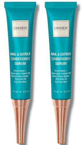 Onsen Secret Cuticle Cream 2pk, Cuticle Oil in Deep Action - Japanese Natural Healing Minerals Nail Care Serum. Sooth, Repair, & Strengthen Cuticles & Nails, Visible Results, Non-Greasy - 2x15ml