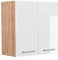 Vicco Hängeschrank R-Line, hängender Küchenschrank, Weiß Hochglanz/Goldkraft Eiche, 60 cm