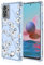 Topme Coque pour Redmi Note 10S / Redmi Note 10 (4G) / POCO M5s (6.43 inches), Étui de Téléphone Portable en Silicone TPU Souple avec Motif Peint Transparent - Fleurs 8