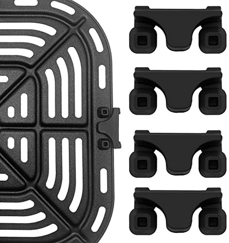 Air Fryer Rubber Bumpers, 4 Pieces Air Fryer Replacement Parts for Instant Vortex Gourmia Cosori and other Air Fryers, Air Fryer Accessories Silicone Protective Feet Tips Tabs to Prevent Basket Damage