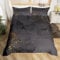 Homewish Black Marbling Duvet Cover Double Gold Metallic Sequin Bedding Set, Dark Grey Marble Comforter Cover Abstract Aesthetic Artwork Bed Set, Modern Fashion Bedding Luxurious Room Decor