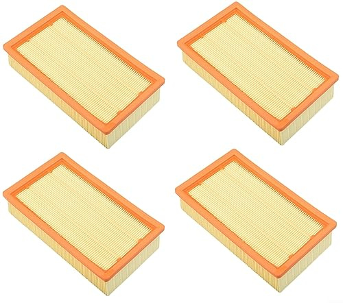 Confezione da 4 filtri lamellari piatti resistenti adatti per Hilti VC 20 U, VC 40, U, UM (LF 4) accessori per aspirapolvere, 240 x 140 x 55 mm