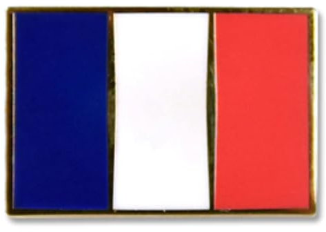 Pin's Drapeau Pin France Badge Rectangulaire 24 mm, Métal