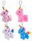SiSfeL 4pcs Einhorn Schlüsselanhänger,Plush Unicorn Keychain, Cartoon Unicorn Keychain,Weiche Anhänger Schlüsselanhänger, Tierplüschtiere, Partydekorationen Partygeschenke