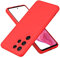 XINYEXIN Silicone Liquido Custodia Cover per Samsung Galaxy S24 Ultra 5G, Premium Silicone Case Antiurto con Fodera in Microfibra Protezione a Doppio Strato Caso - Rosso