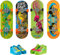 Hot Wheels Skate Calaveras neón, conjunto temático de cuatro tablas “fingerboard” diseñado en colaboración con Tony Hawk, con un par de zapatillas intercambiables para montar en monopatín, HXK84