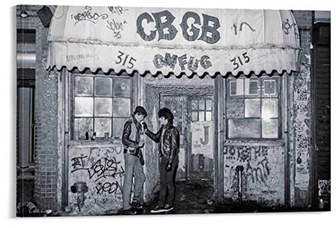 VALCLA Leinwand Druck Poster 50 * 70cm Senza Cornice CBGB Iconic Punk Rock Music Club e Venue Stampa dipinti di immagini per la decorazione della camera da letto del soggiorno