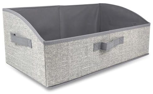 COSOWO Vliesstoff Hundespielzeug Aufbewahrungsbox & tragbarer Hundespielzeugbehälter, Grau