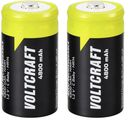 VOLTCRAFT Endurance Batteria ricaricabile 1/2 Torcia (C) NiMH 4800 mAh 1.2 V 2 pz.