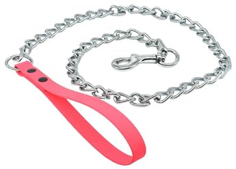 L&J Pets UK Strong Biothane and Metal Chain Adjustable Dog Training Lead