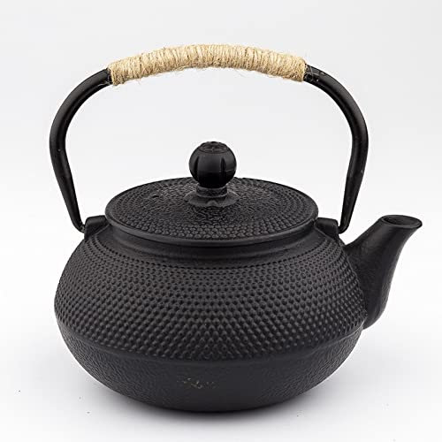 Cast Iron teapot,Classic Tea Kettle,Cast Iron Tetsubin Teapot,Japanese Tea Set,Tea Pots with Infusers for Loose Tea,Cast Iron Tea Kettle for Wood/Campfire/Gas Stove Top(Size:1200ml) (Size : 800ml)