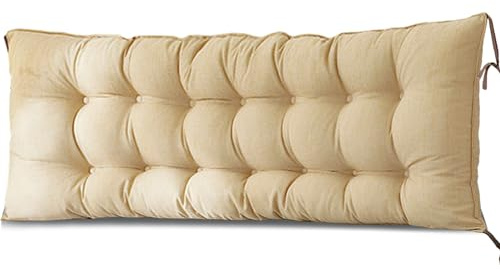 Wasserdichte Bankauflage Outdoor - Sitzkissen für Gartenbank-Polster Auflage Outdoor-Bankpolster Auflage für Sitzbank & Hollywoodschaukel für Gartenmöbel Terrasse Drinnen(Size:120cm,Color:Beige)