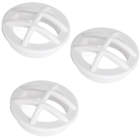 VBESTLIFE Inserto de Rejilla de Entrada de 3 Piezas, Rosca Macho G1-1/2, Montaje de Rejilla Montada en la Pared, Cubierta de Drenaje Redonda con Material ABS para Piscina, SPA, SP1026