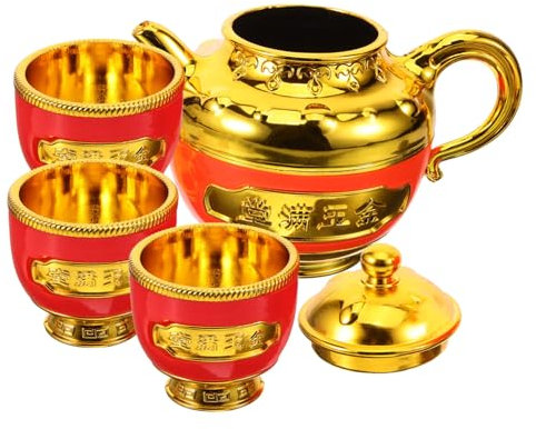 CRILSTYLEO Ritual- /tassen-Set Gold-Finish Weihwasser-opfertassen Für Buddhistischen Altar
