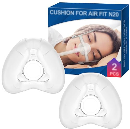 2er-Pack Ersatzmasken (L) für Airfit N20, bequeme Passform & weicheres Tragen, kompatibel mit Originalrahmen, hochwertiges & langlebiges Ersatzkissen-Zubehör, Hochwertiges CPAP-Zubehör von BlessEase