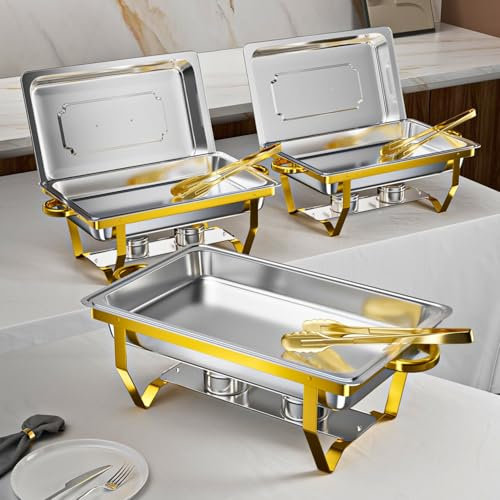 Chafing Dishes for Buffet Set Gold Single