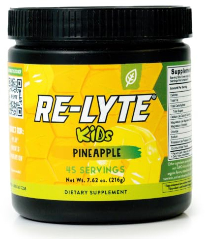 REDMOND Re-Lyte Kids Hydration Electrolyte Mix Powder, Pineapple 7.62 oz