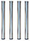 Juego de 4 patas ajustables de acero inoxidable para mesa de cocina, mesa redonda de cristal, mesa de centro de cristal, patas de metal plateado