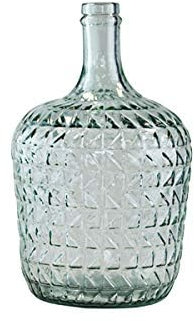 Dame-Jeanne en Verre Recyclé Transparent 4 L à Relief (2 Unités)