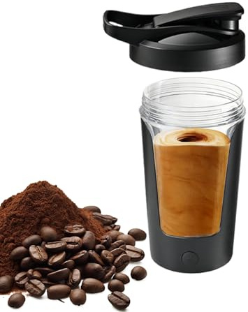 Electric Mixer Cup - Portable USB Rechargeable Mixer Bottle, Auto Stirring Travel Mug | Compact Shaker Cup with Carry Handle for Training with Athletes, Fitness Lovers, Protein Drink Mixes