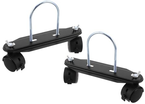 TOYANDONA Lot de 2 Roulettes Pivotantes avec Frein Noir pour Radiateur à Bain D'huile, Kit de Roues Silencieuses et Solide pour Chauffage Électrique Mobile, Support Stable pour