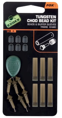 Fox Edges Tungsten Chod Bead Kit Trans Khaki