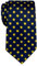 Retreez Herren Gewebte Krawatte Klassische Punktmuster 8 cm - marineblau mit gelb punkten