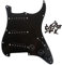 Musiclily 11 Trous SSS Loaded Pickguard Pre-Wired Pré-câblé Pickguard avec Micros Simple Bobinage pour Guitare électrique USA/Mexico Standard Fender Squier Strat, 3 plis Noir