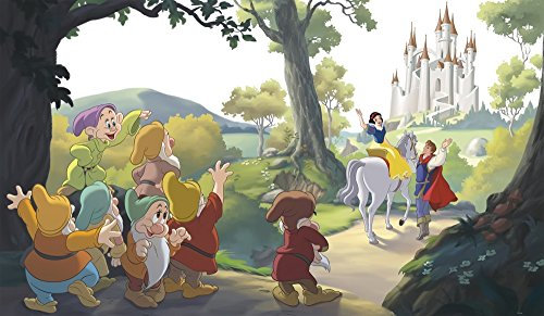 RoomMates jl1377 m Disney Princess Snow White Happily Ever After XL Stuhl Rail Ziegelsteinwand Wandgemälde, 6 x 10.5 – ultra-strippable Aufkleber