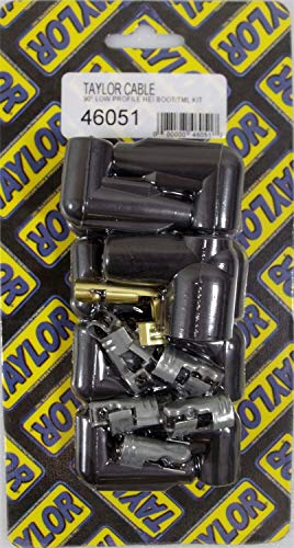Taylor Cable 46051 Black Low Profile Distributor and Coil Boot/Terminal Kit - Set of 11