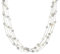 Valero Pearls Damen-Kette Hochwertige Süßwasser-Zuchtperlen ca. 6 mm Oval weiß/grau 925 Sterling Silber - Perlenkette mit echten Perlen mehrreihig