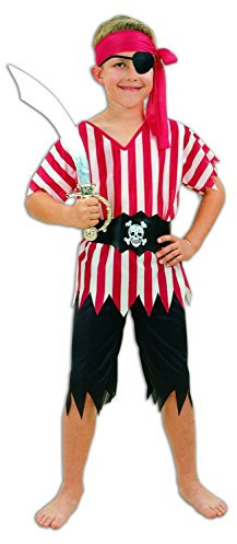 Garçons pirate, Stripey, Costume de déguisement, de l'âge 7-9