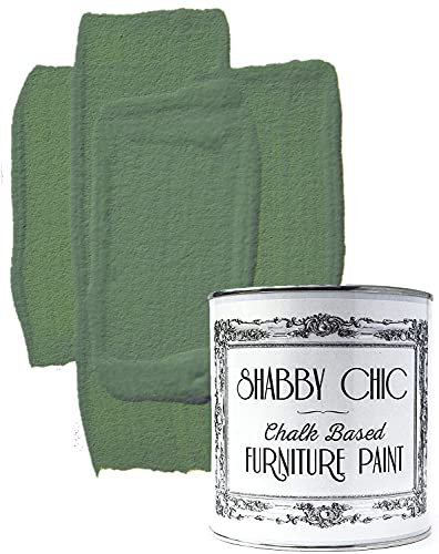 Shabby Chic Chalk Based Furniture Paint Matt Finish Water Based Interior & Exterior Use (Olivaceous). 1 litre