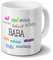 Tasse mit Namen Baba - Motiv Positive Eigenschaften - Namenstasse, Kaffeebecher, Mug, Becher, Kaffeetasse - Farbe Weiß