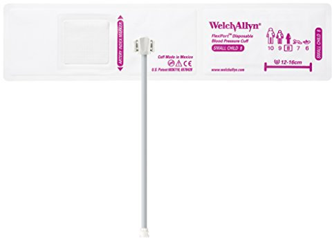 Welch Allyn SOFT-08-2MQ-1 FlexiPort Cuff, Small Child, Disposable, Soft, Two-Tube, Locking (Pack of 20)