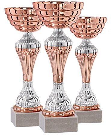 DEPICE Coppa Serie, Rosso/Argento, 20-25 cm, TRO-FS-1501