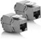 deleyCON 2x Modulo Keystone Presa CAT 6a STP RJ45 Completamente Schermata Senza Attrezzi Grazie al Montaggio a Innesto 500Mhz 10GBit/s