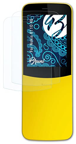 Bruni Schutzfolie kompatibel mit Nokia 8110 4G Folie, glasklare Displayschutzfolie (2X)