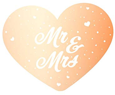 Folat Hochzeit Türschild Roségold