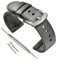 VINBAND Unisex Nylon Uhrenarmband mit Edelstahl Silberne Schnalle (20mm, Grau)