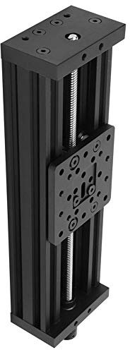 Guida di scorrimento lineare Tabella 8mm Vite a ricircolo di sfere Guida di movimento Guida in lega di alluminio CNC Attuatore di fase guida lineare per stampante 3D(300mm-Nero)