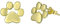 Pfote Ohrringe Ohrstecker 925 Sterling Silber Gold