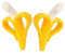 Sunnysam 2Pcs versiegelt Baby Banana Beißring Spielzeug Weiches Silikon Kinderzahn Training Zahnbürste