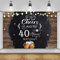 YongFoto Polyester 1,8 x 1,1 m Happy 40th Birthday Banner Cheers & Beers to 40 Years Birthday Banner Holzbrett Schild Poster für Männer Geburtstag Party Dekorationen Banner 40. Geburtstag Hintergrund