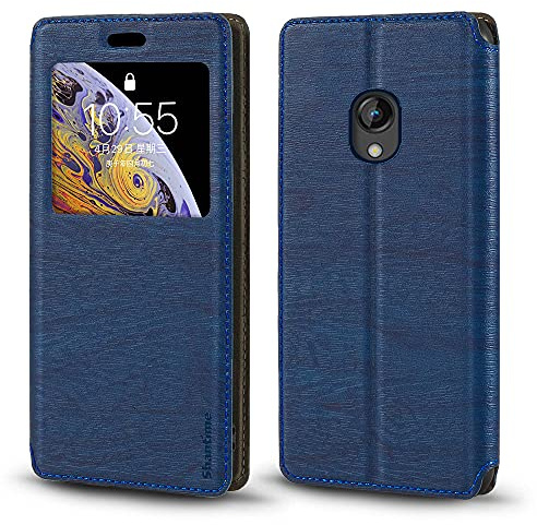 PU Leder Flip Hülle mit Unsichtbarem Magnet und Sichtfenster Kompatibel mit Nokia 6310 2021, Smarte Klapphülle mit Displaysicht