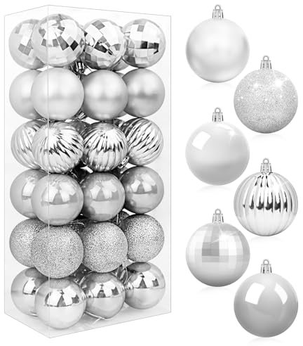 Weihnachtskugeln, 36 Stück Weihnachtsdekorationen Kugeln, Christbaumkugeln Ornamente Weihnachtskugeln für Weihnachten Festliche Feiertage Heimdekorationen