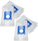 vhbw 10x Sacs compatible avec Tornado Essensio TO4600 - TO4699, TO5400 - TO5499 aspirateur - microfibres non tissées, 28,8cm x 17,1cm, blanc
