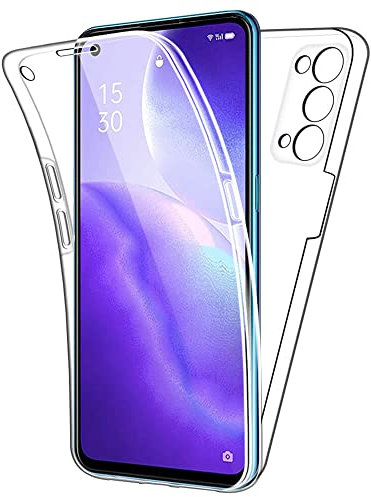 Max Power Digital Coque pour Oppo Find X5 Lite Silicone Transparent Housse Antichoc Double Face 360 Degrés Etui Arrière et Avant - Protection Complète de Votre Téléphone Portable