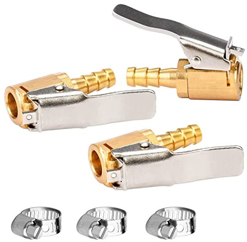 oumuik 3 Stück Autoventil Hebelstecker 1/4 Zoll Air Chuck Messing Reifenfüllnippel Ventilaufsatz Momentstecker Hebelstecker Auto Druckluft Ventilstecker